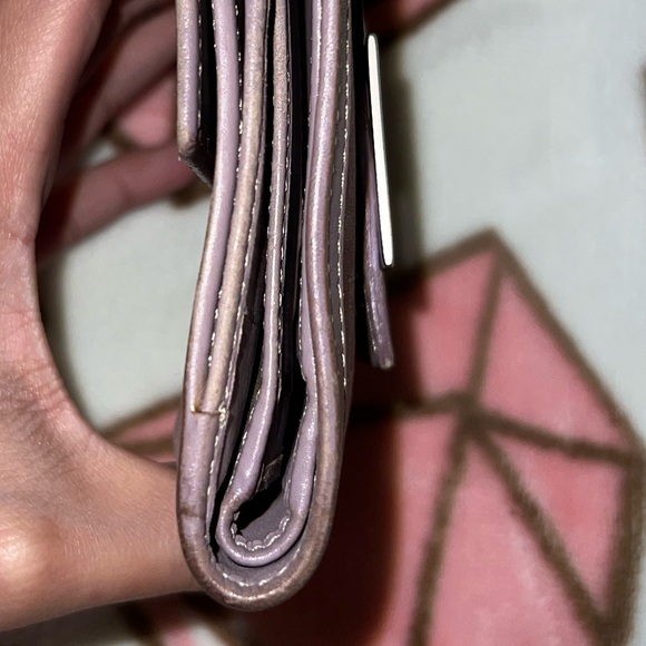 Fendi EUC FF Zucchino Canvas Compact Flap Wallet / Lilac! Rare find - Picture 15 of 17